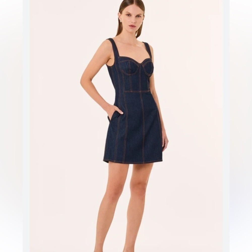 NICHOLAS 🔥 Alina Blue Denim Mini Dress